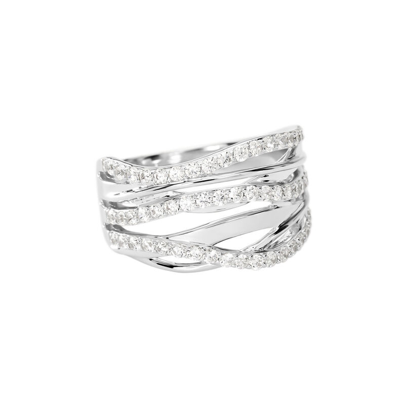 Damen Ring Silber 925 Rund Weiß Geometrisch Brianna - Ringe mit Stein Damen | OROVIVO