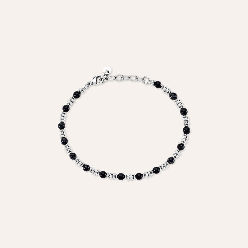 Bracciale Man Code Acciaio Onice - Spannringe Herren | OROVIVO