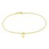 HEART Damen Armband Silber vergoldet 925 B 1,4 mm