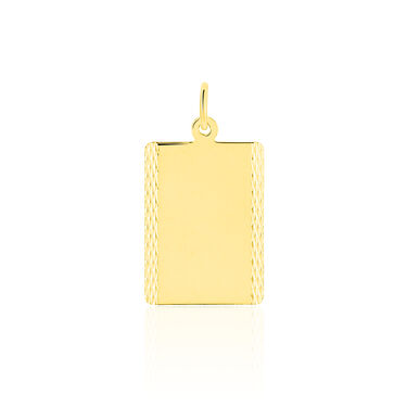 ELVA GRAVURPLATTE Unisex Anhänger Gold 333 (8 Karat) Rechteckig