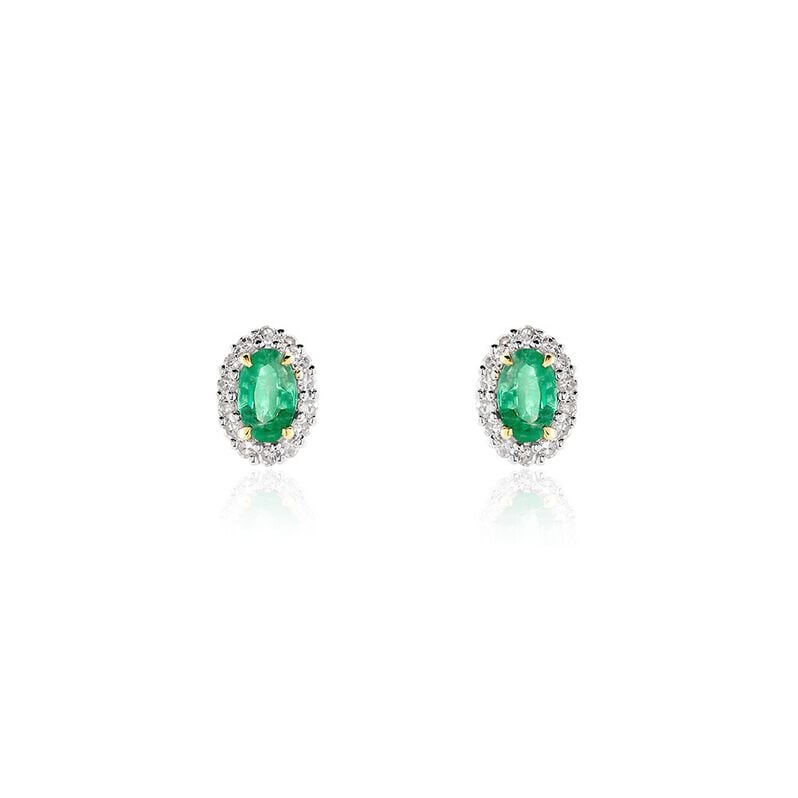 Damen Ohrstecker Gold 585 Smaragd 0,74ct Marion  - Ohrstecker Damen | OROVIVO
