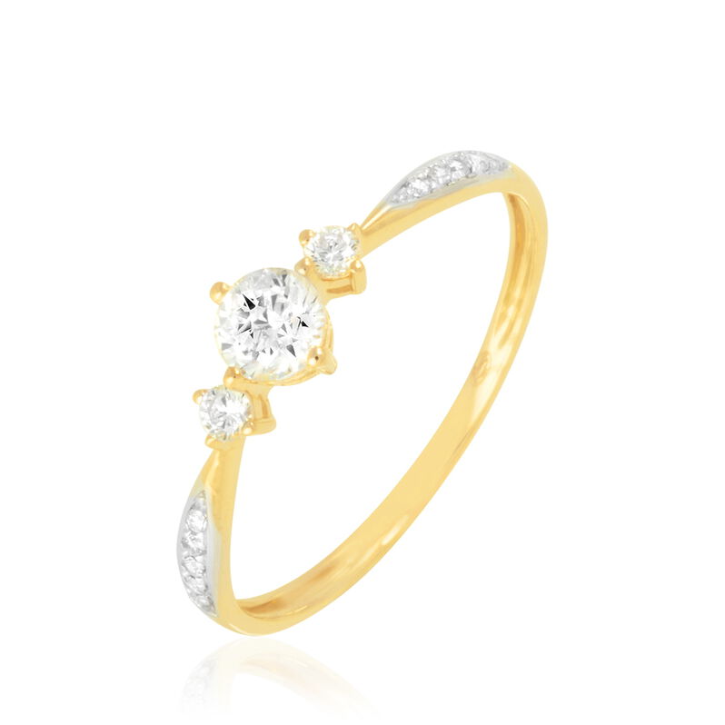 Bague Or Jaune Oxyde De Zirconium - Spannringe Damen | OROVIVO