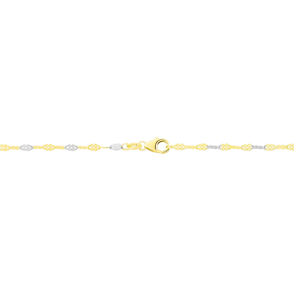 Damen Singapurkette Gold 375 Bicolor  - Halsketten Damen | OROVIVO