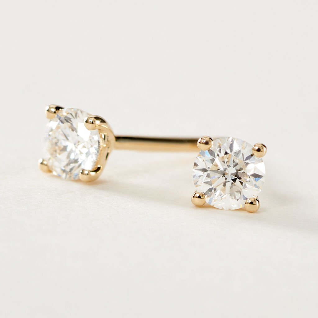 VICTORIA Damen Ohrstecker Gold 585 (14 Karat) Diamant Wei&szlig; 0,31 ct