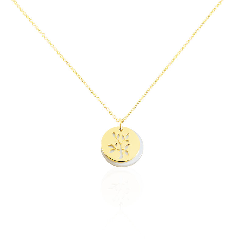 Collier Or Jaune Philana Nacre Arbre De Vie - Spannringe Kinder | OROVIVO
