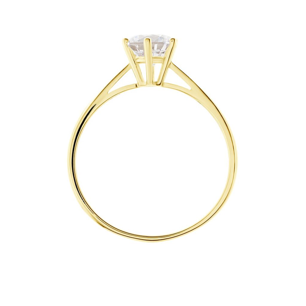 KRAPPE 6 Damen Ring Gold 375 (9 Karat) Zirkonia Wei&szlig; 1,480 ct