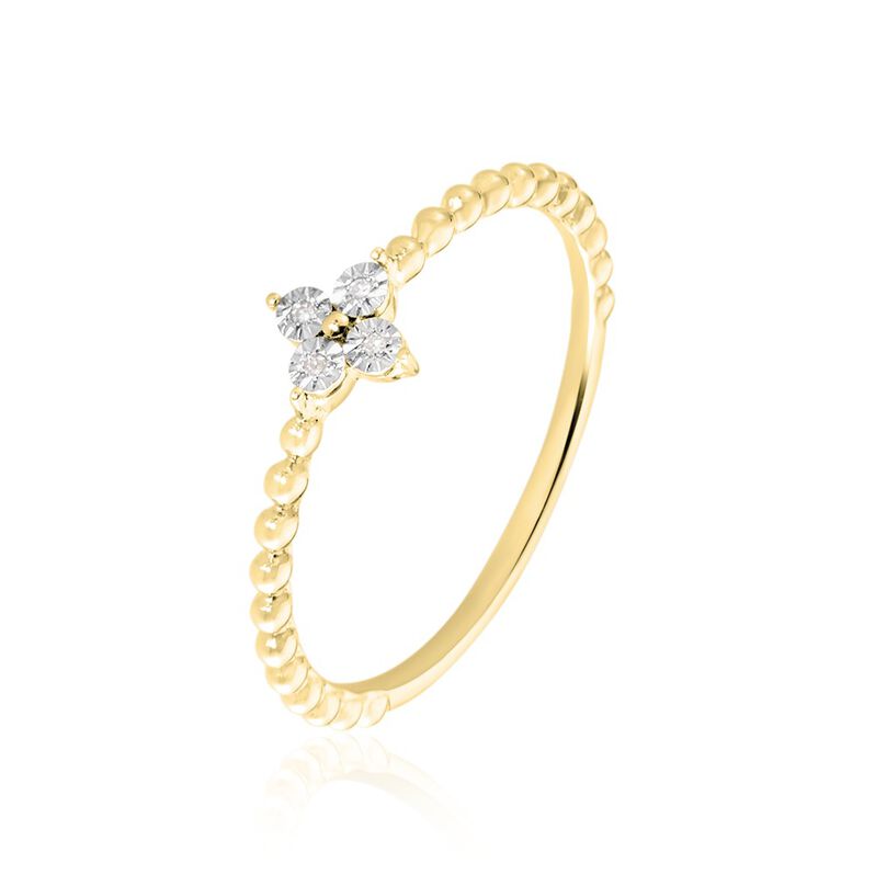 Bague Fairuza Or Jaune Diamant - Spannringe Damen | OROVIVO