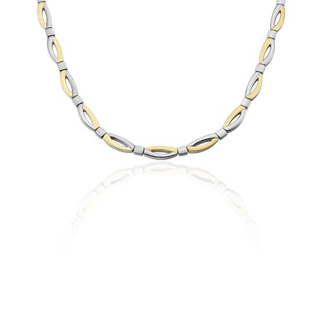 Damen Collier Titan Bicolor Gelb/Silber Sindy 7,50mm  - Halsketten Damen | OROVIVO