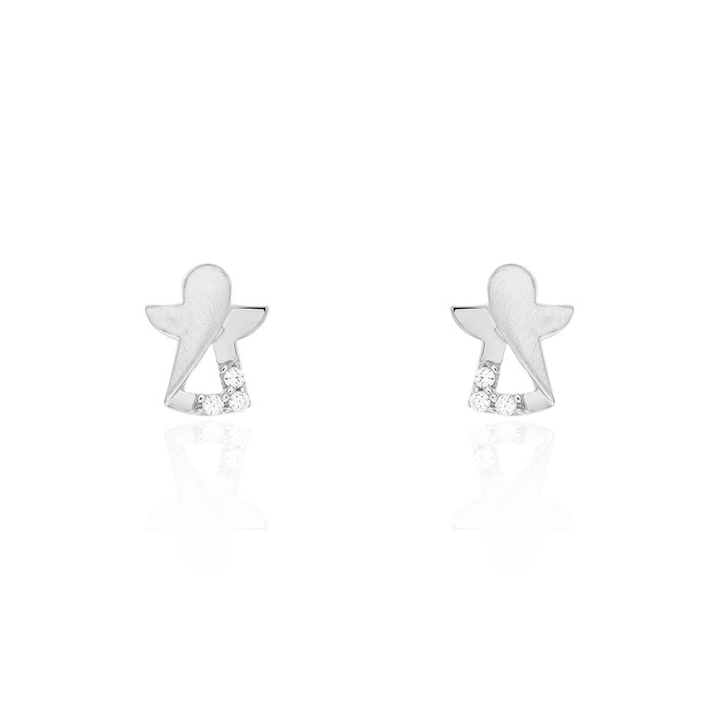 Kinder Ohrstecker Silber 925 Zirkonia Engel - Ohrstecker Kinder | OROVIVO