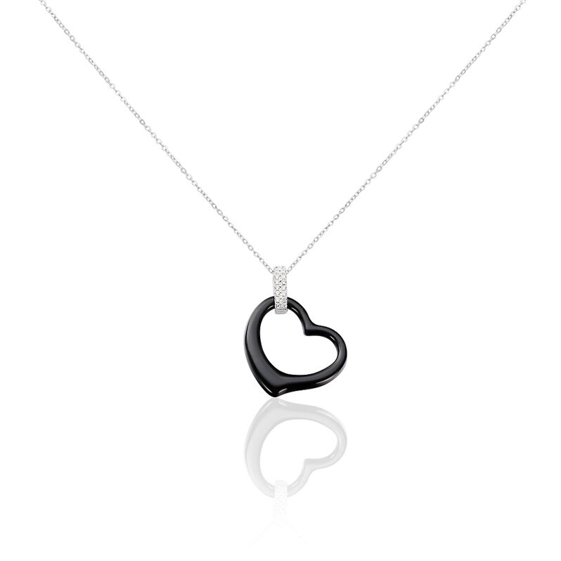 Collier Pam Argent Blanc Céramique Et Oxyde De Zirconium - Spannringe Damen | OROVIVO