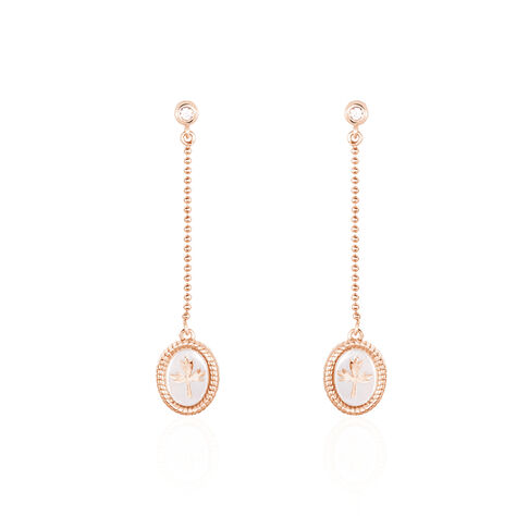 Damen Ohrstecker Lang Silber 925 Rosé Vergoldet - Ohrstecker Damen | OROVIVO