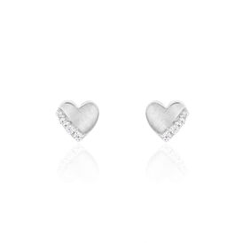 Kinder Ohrstecker Silber 925 Zirkonia Herz - Ohrstecker Kinder | OROVIVO