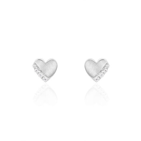Kinder Ohrstecker Silber 925 Zirkonia Herz - Ohrstecker Kinder | OROVIVO