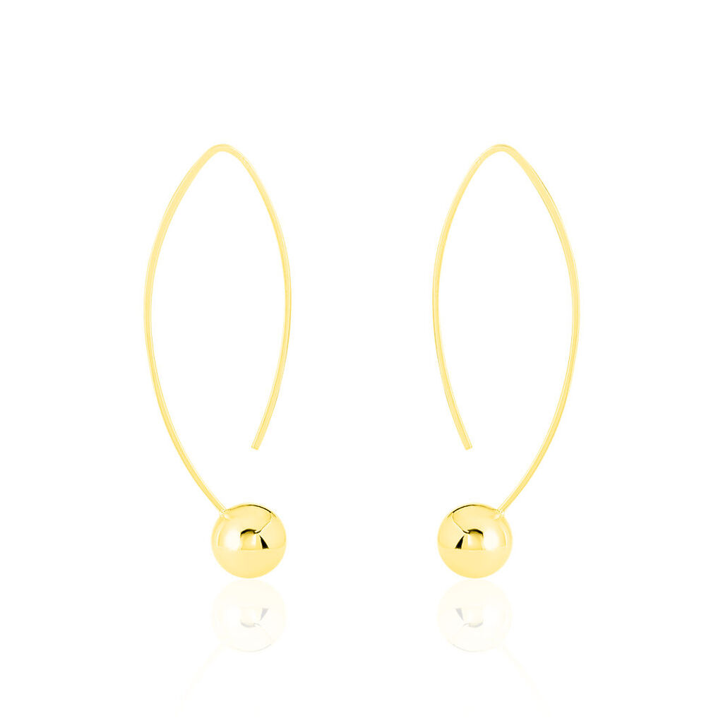 Damen Ohrhänger Lang Gold 375 Kugel - Creolen Damen | OROVIVO
