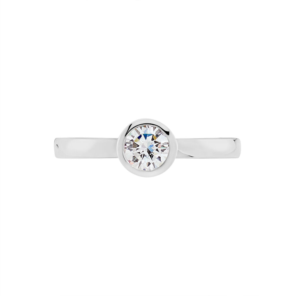 Ring 375 Weissgold Zirkonia - Ringe mit Stein Damen | OROVIVO