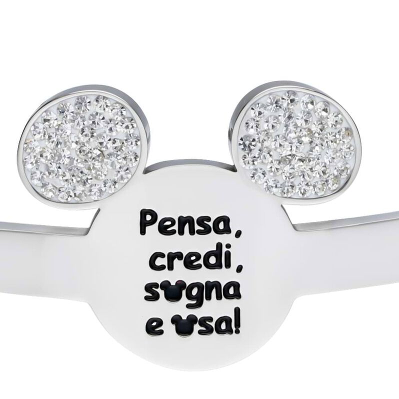 Bangle Lady Message Acciaio Disney e Cristalli - Spannringe Damen | OROVIVO