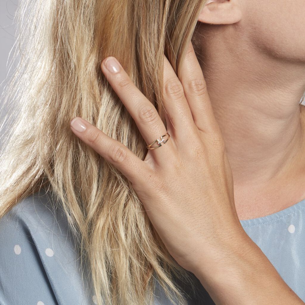 Bague Abella Or Jaune Diamant - Spannringe Damen | OROVIVO