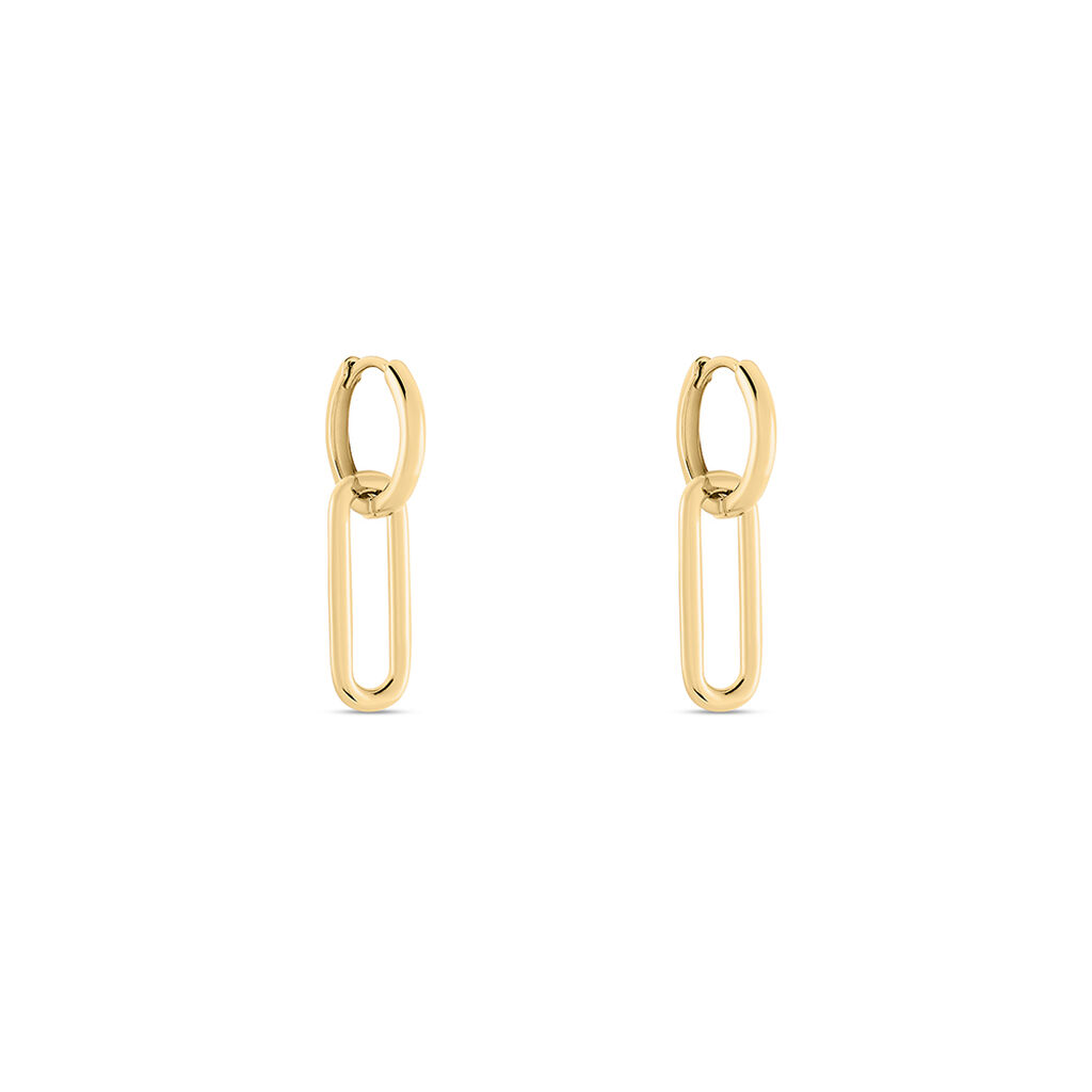 Damen Creolen Vergoldet Ohne Stein Kettenglieder Kamilah 14,00mm  - Sommerschmuck Damen | OROVIVO