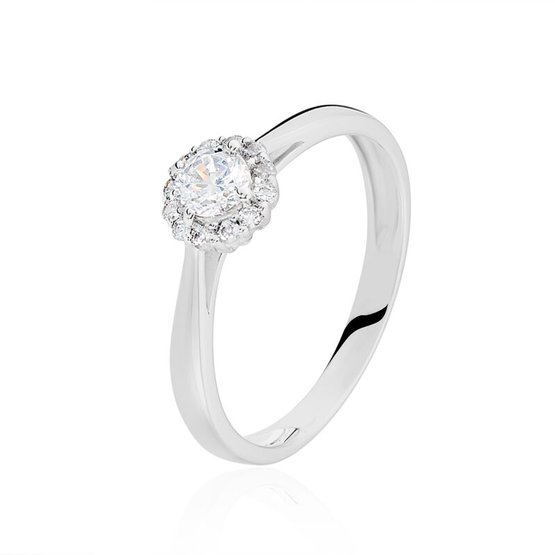 Bague Or Weiss  Et Oxydes - Spannringe Damen | OROVIVO