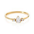ALYSSA Damen Ring Gold 375 (9 Karat) Synthetischer Diamant Wei&szlig; 0,21 ct