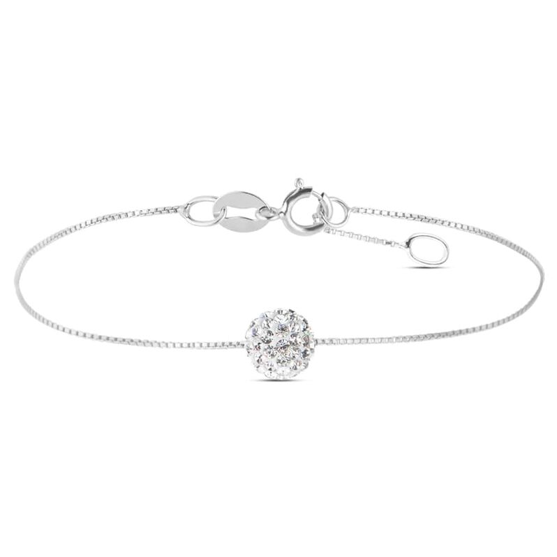 Bracciale Christelle Oro Bianco Cristallo - Spannringe Damen | OROVIVO