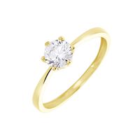 Damen Ring Gold 375 Zirkonia Krappe 6 