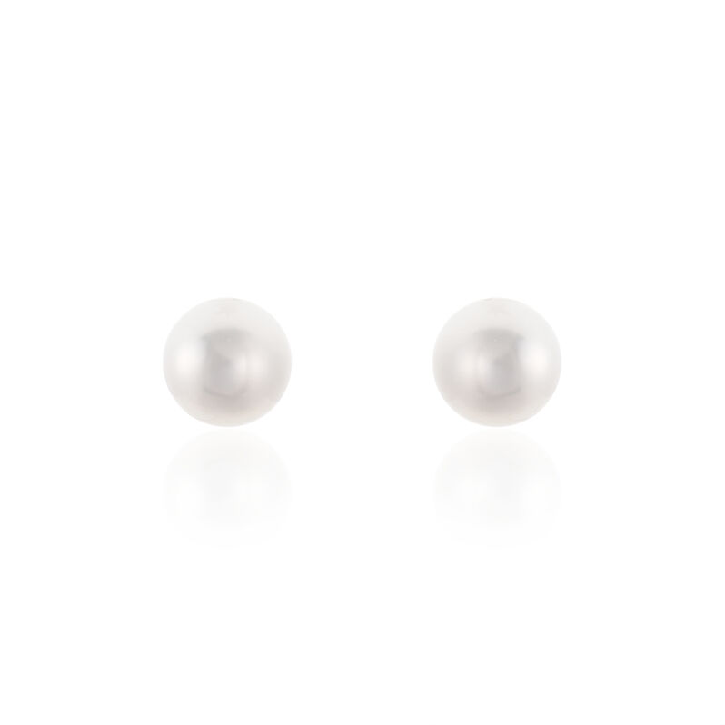 Damen Perlenohrringe Gold 585 Akoyaperlen 7-7,5mm - Ohrstecker Damen | OROVIVO
