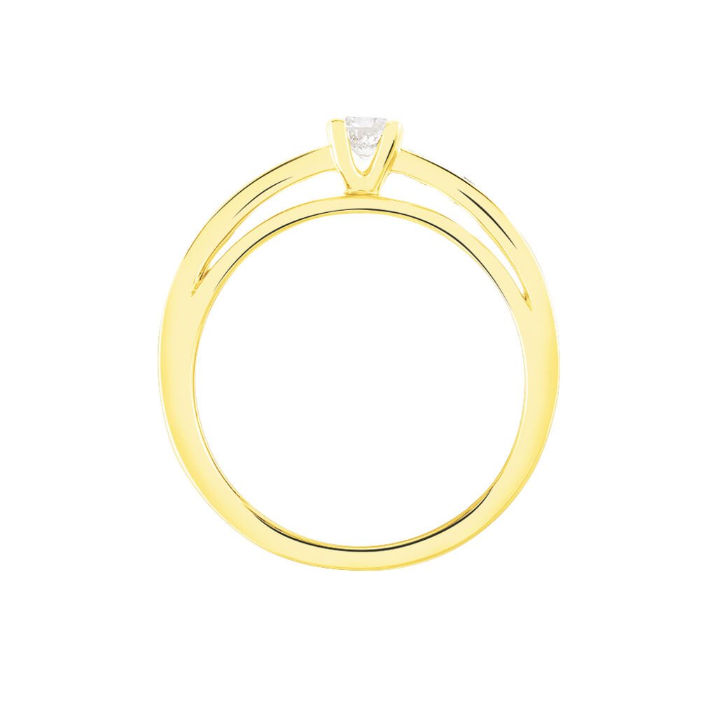 Imposa Damen Ring Gold 375 (9 Karat) Diamant Wei&szlig; 0,15 ct