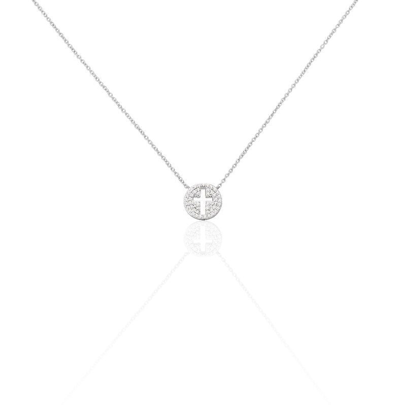 Damen Halskette Silber 925 Zirkonia Kreuz - Halsketten Damen | OROVIVO