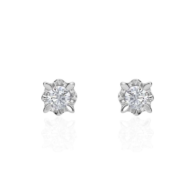 Orecchini punto luce Diamazing oro bianco diamante - Spannringe Damen | OROVIVO