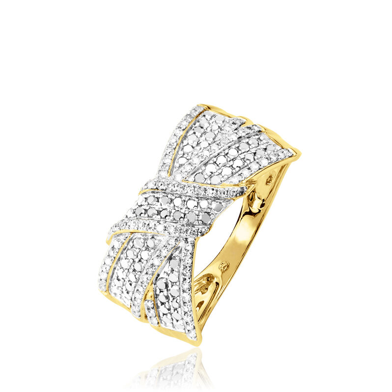 Bague Agnes Or Jaune Diamant - Spannringe Damen | OROVIVO