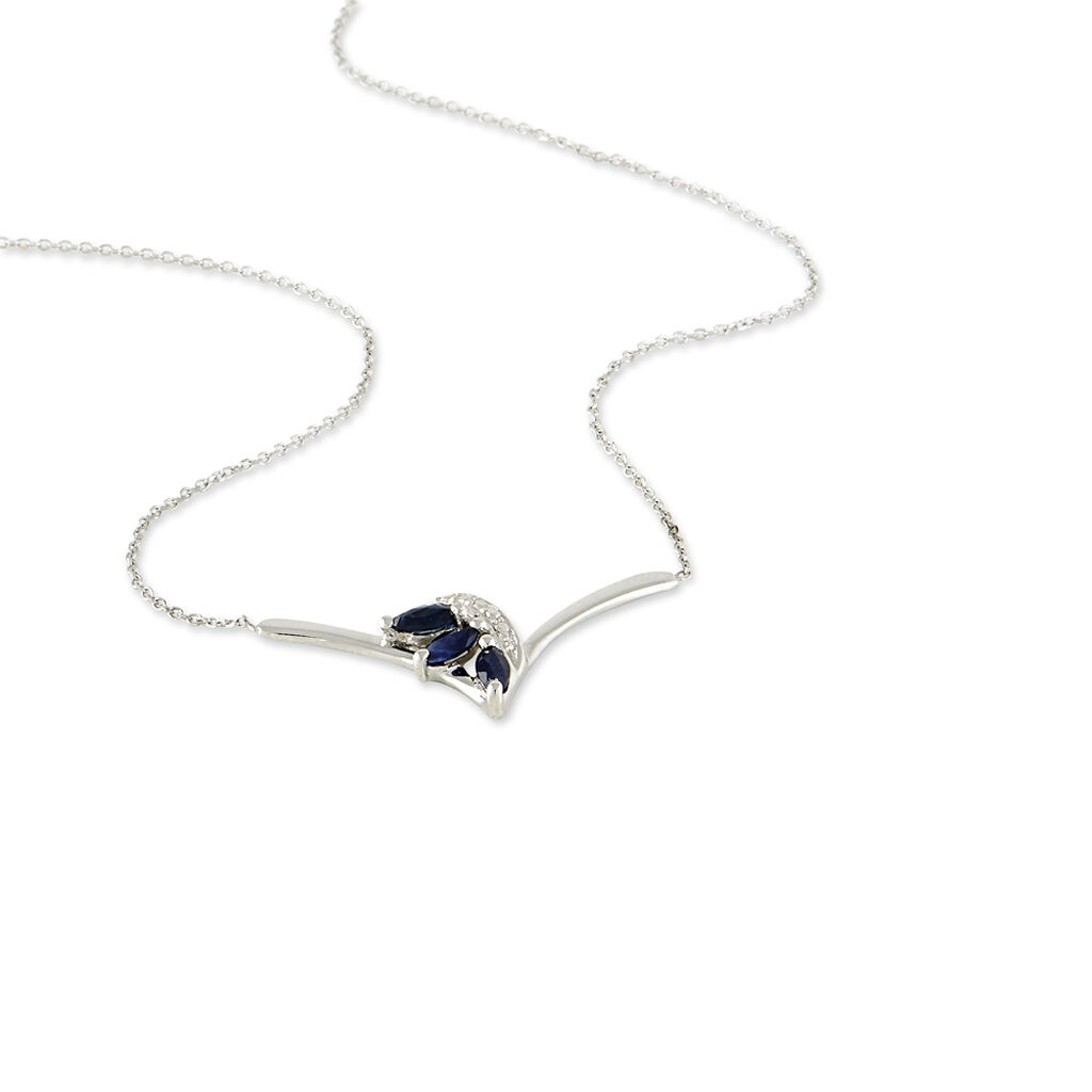 Collier Madelyn Or Blanc Saphir - Spannringe Damen | OROVIVO