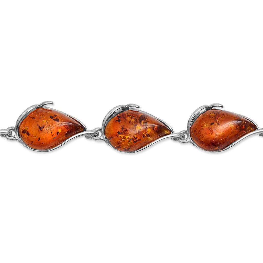 Bracelet Claudine Argent Et Ambre - Spannringe Damen | OROVIVO