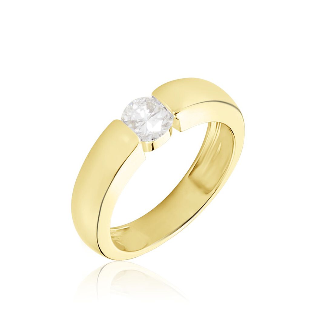 🦚 Damen Ring Gold 750 synthetischer Diamant 0,41ct Orchestra , Ring mit Stein