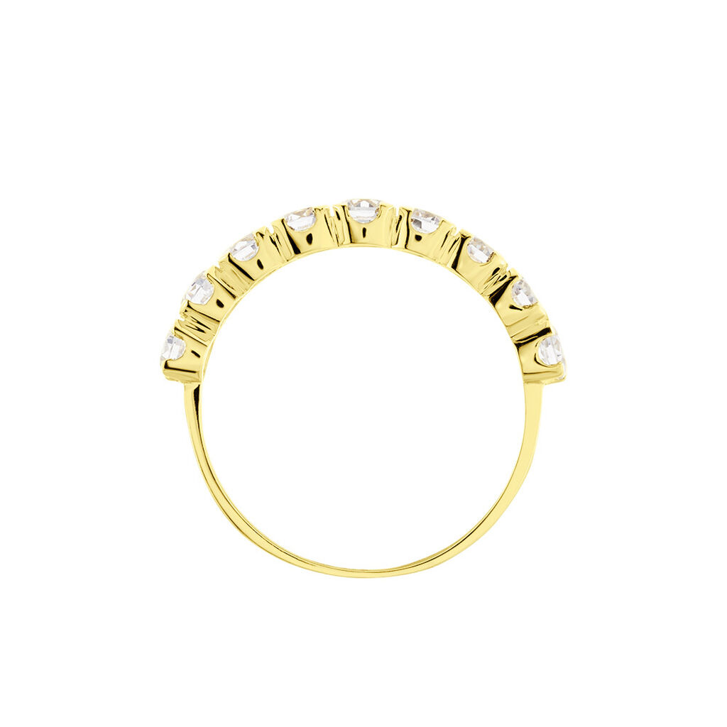 ICE Damen Trauring Gold 375 (9 Karat) Zirkonia Wei&szlig;