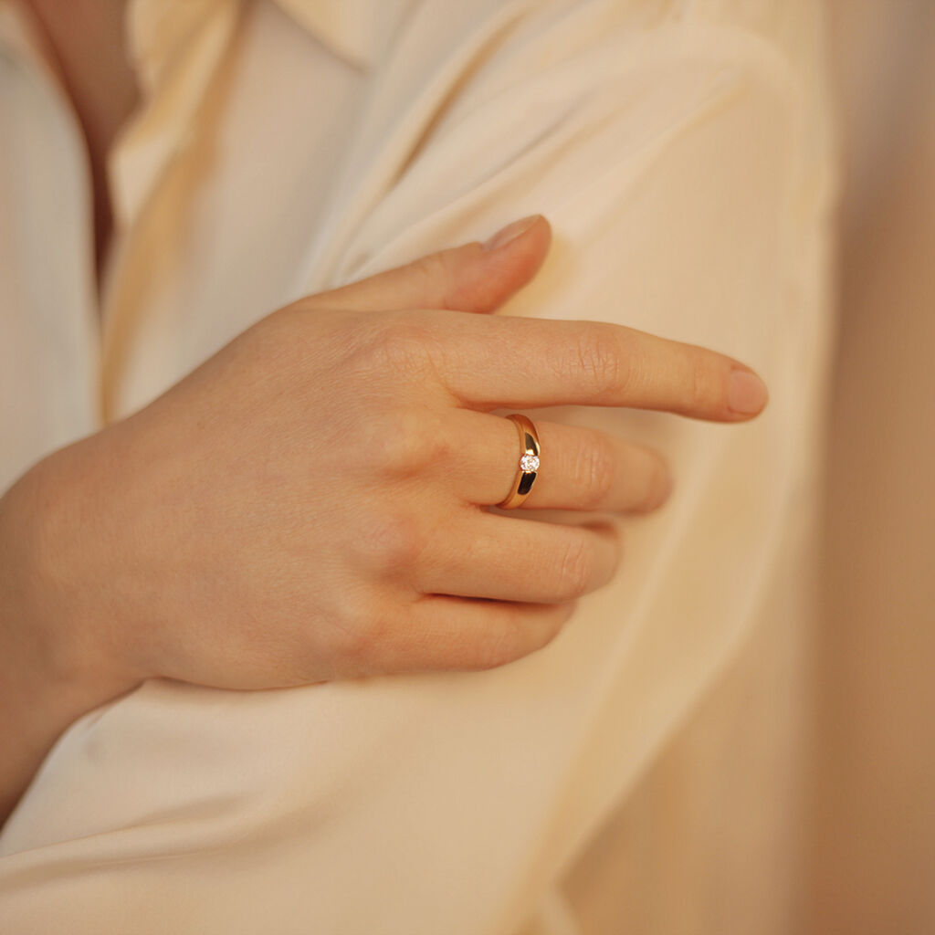 Damen Ring Gold 750 synthetischer Diamant 0,26ct Orchestra  - Verlobungsringe Damen | OROVIVO