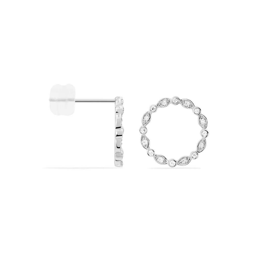 Boucles D'oreilles Or Weiss Elandine Puc - Spannringe Damen | OROVIVO