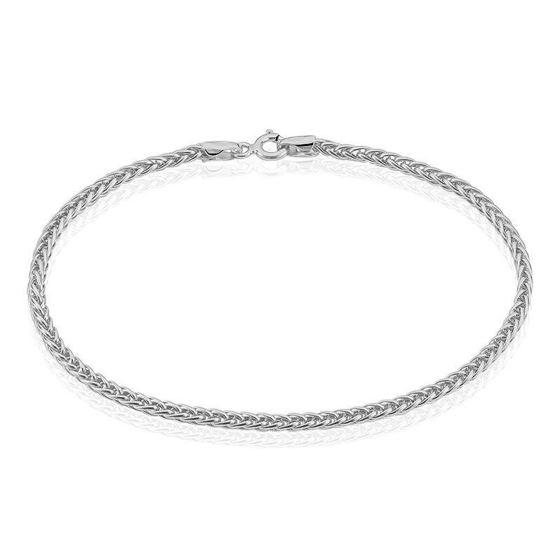 Bracelet Jany Maille Palmier Or Blanc - Spannringe Damen | OROVIVO