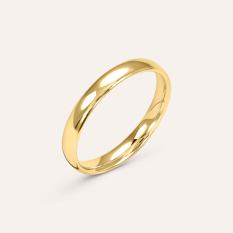 Fede Comoda Leggera 3 mm Oro Giallo - Spannringe Unisex | OROVIVO
