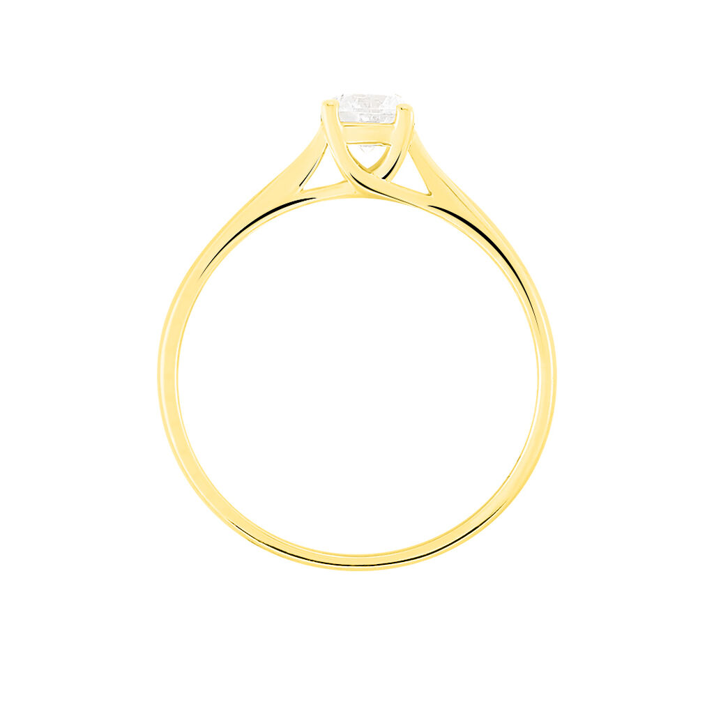Bague Solitaire Victoria Or Jaune Diamant - Spannringe Damen | OROVIVO