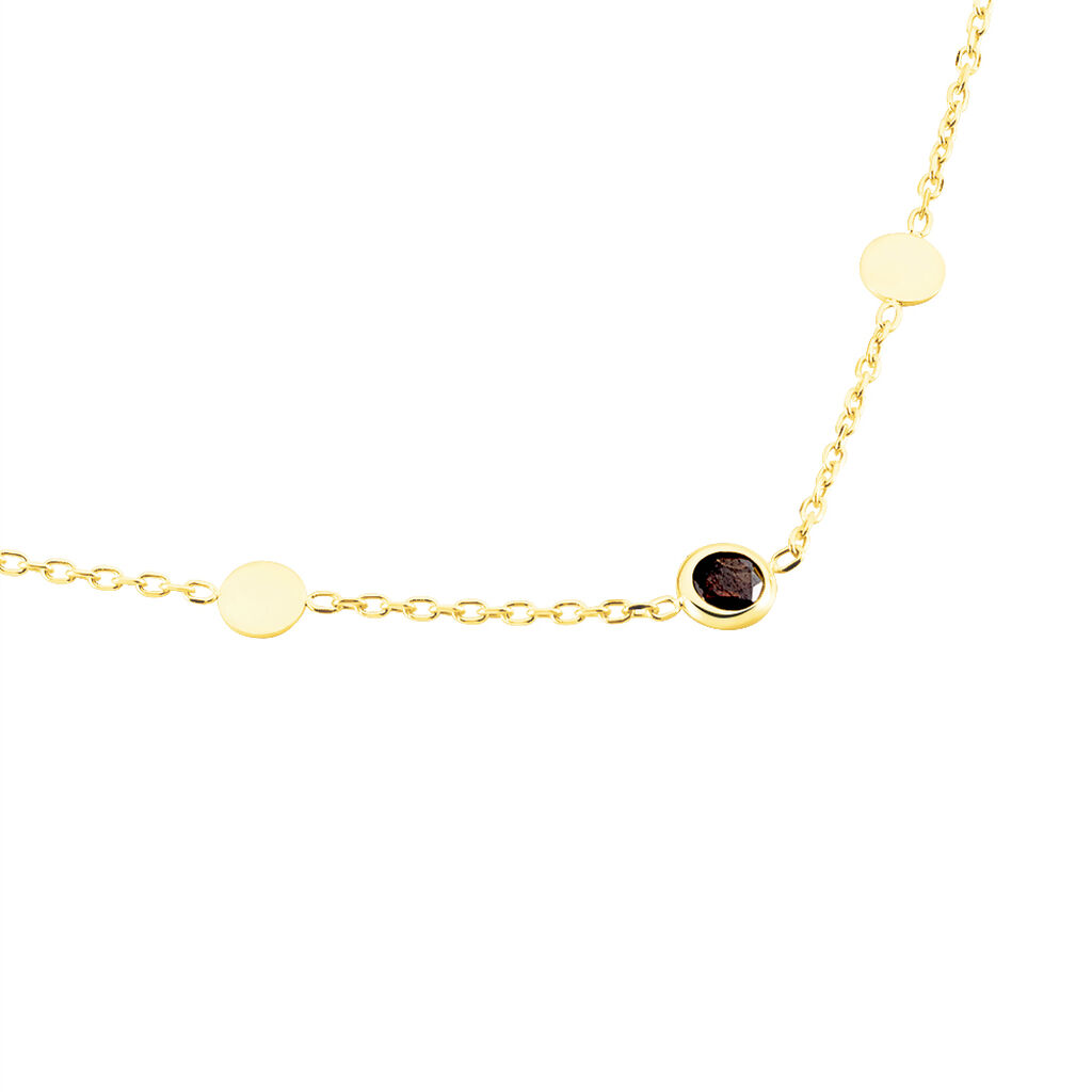 RUBY Damen Collier Gold 375 (9 Karat) Zirkonia Multicolour