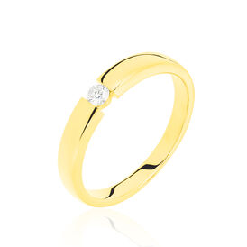 Spannring Gold 585 Diamant 0,1ct - Personalisierte Geschenke Damen | OROVIVO