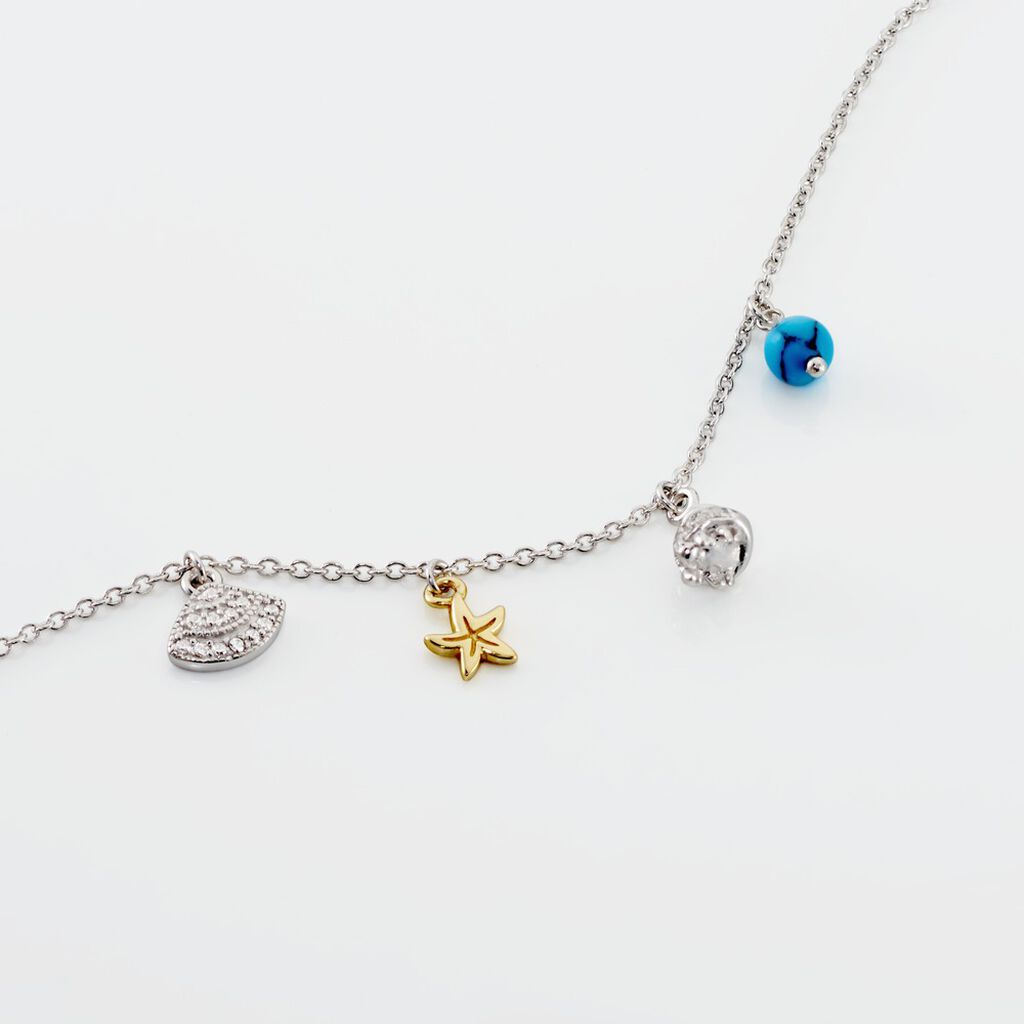 Damen Armband Silber 925 Zirkonia Wei&szlig; Muschel