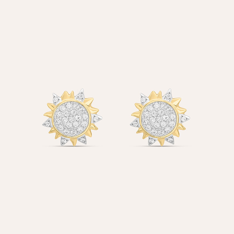 Orecchini Lobo Claire Oro Giallo Cubic Zirconia - Spannringe Damen | OROVIVO