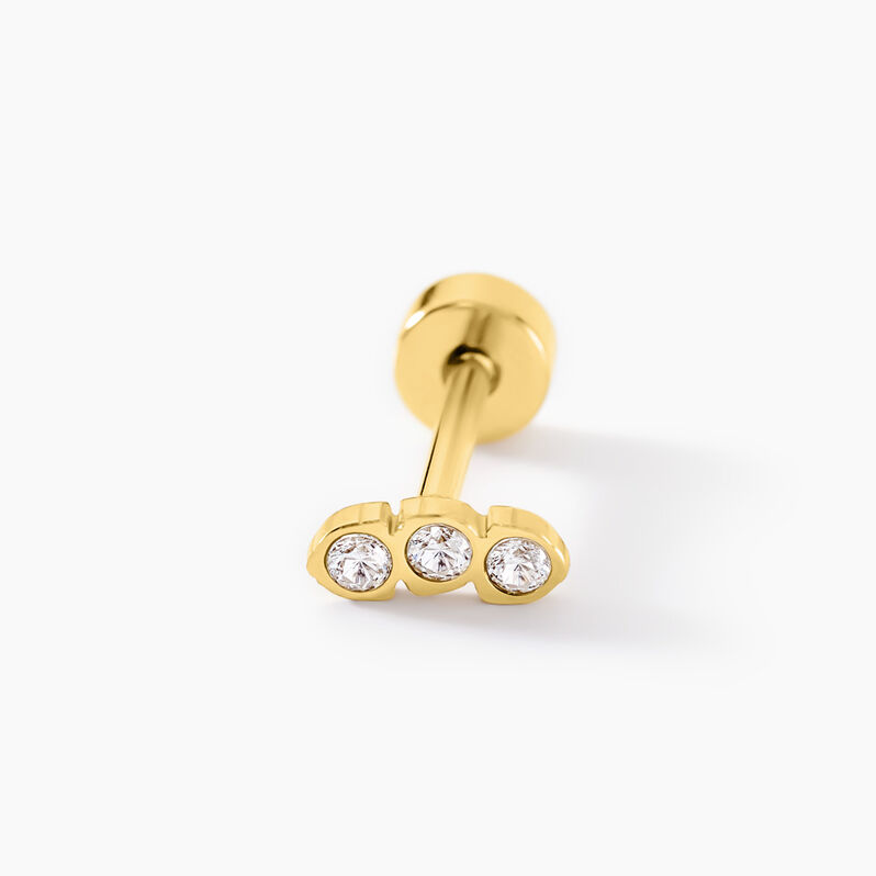 Piercing Acier Jaune Oxyde De Zirconium - Spannringe Damen | OROVIVO