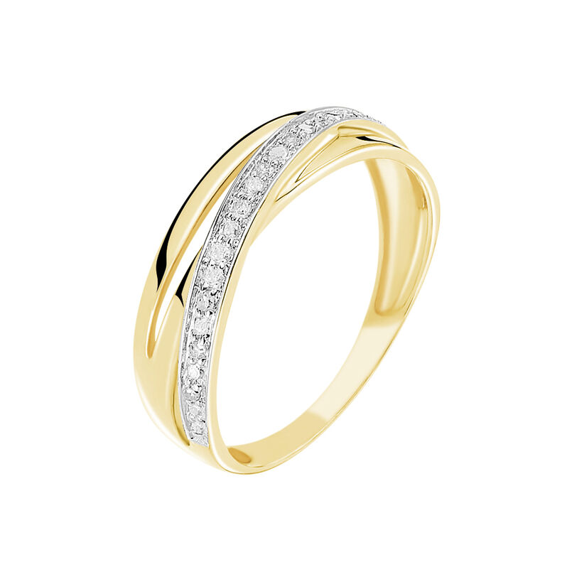 Anello Fascia Sophia Oro Giallo Diamante - Spannringe Damen | OROVIVO