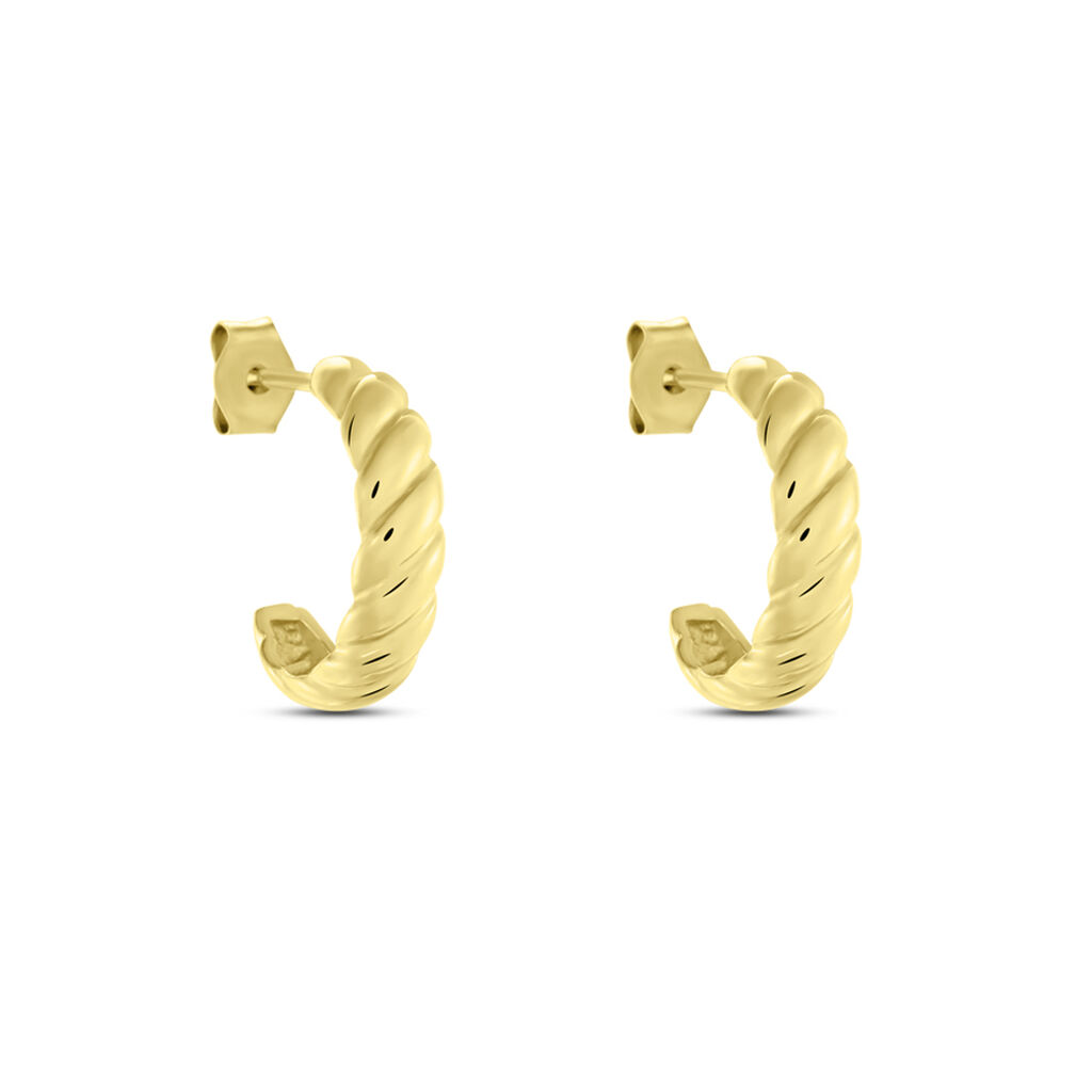 CROISSANT Damen Creolen Gold 375 (9 Karat) B 3,2 mm - Creolen Damen | OROVIVO