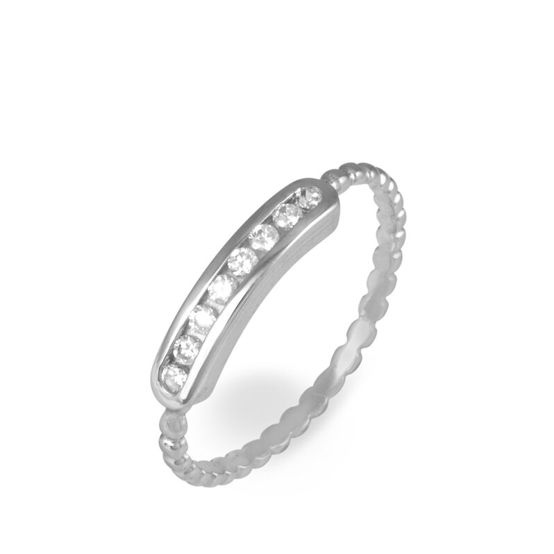Bague Zoelie Argent Blanc Oxyde De Zirconium - Spannringe Damen | OROVIVO