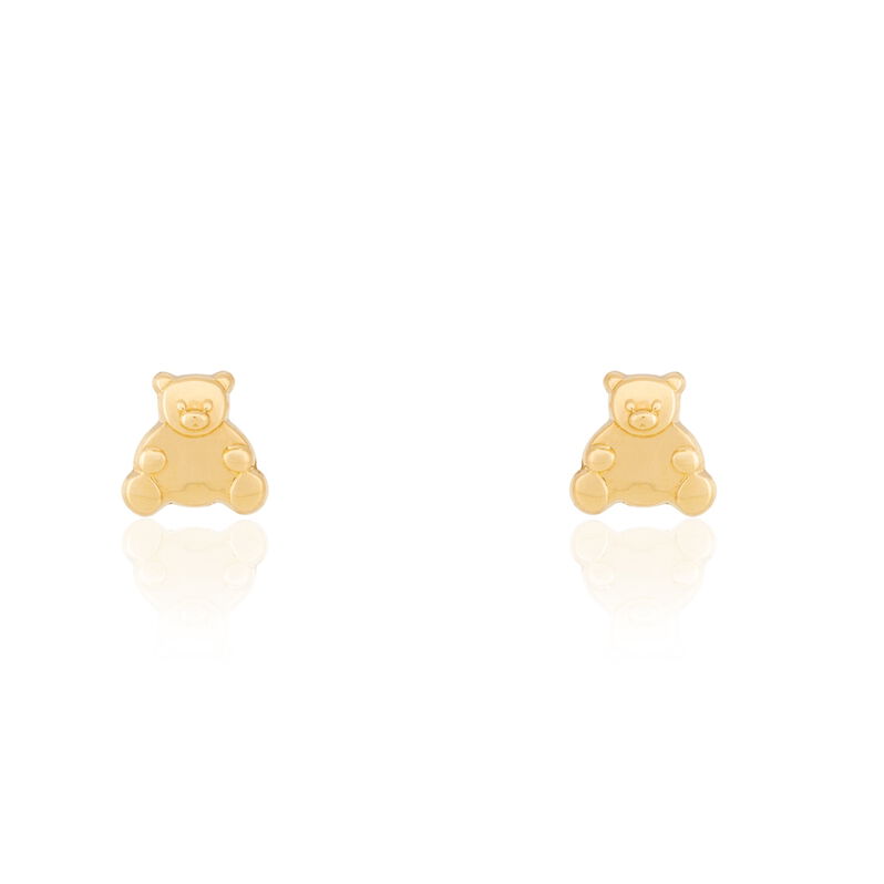 Boucles D'oreilles Puces Ours Or Or Jaune - Spannringe Kinder | OROVIVO