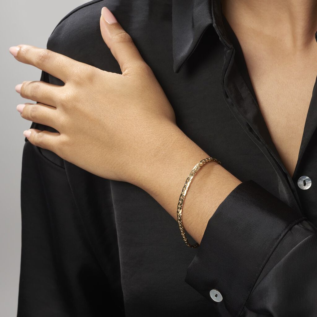 Bracelet Ivy Maille Haricot Or Jaune - Spannringe Damen | OROVIVO